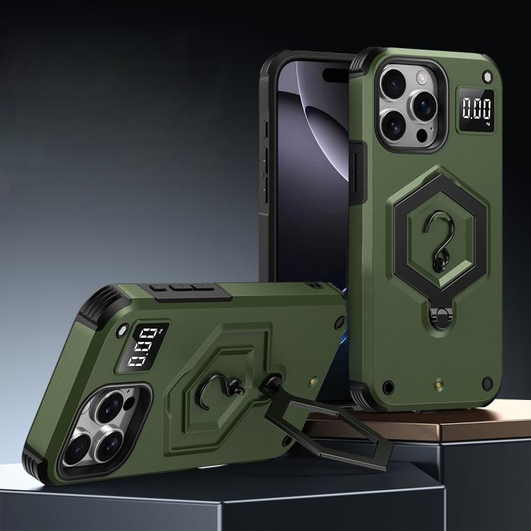 Hexagon Armor Magnetic Holder Weighing Scale Phone Case, For iPhone 14 / 13, For iPhone 14 Pro, For iPhone 14 Pro Max, For iPhone 13 Pro Max, For iPhone 13 Pro, For iPhone 12 Pro Max