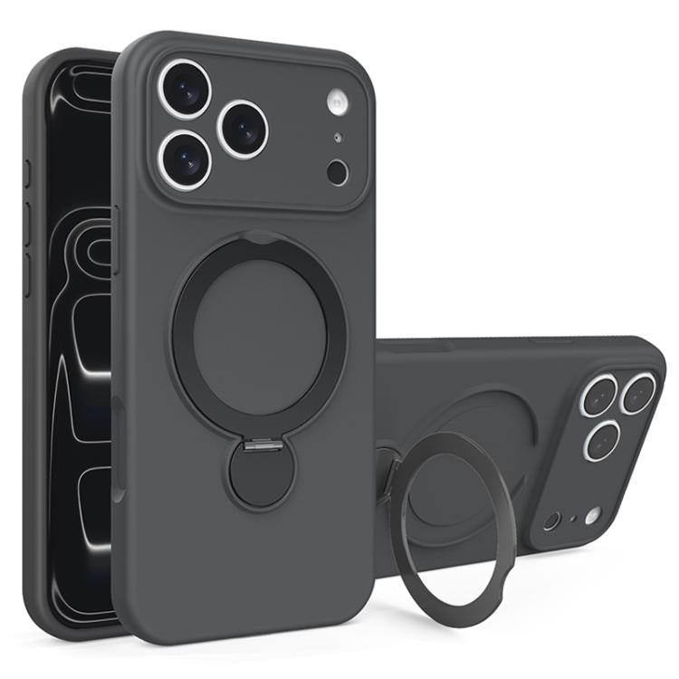 Liquid Silicone MagSafe Holder Phone Case, For iPhone 17 Pro Max, For iPhone 17 Pro, For iPhone 17, For iPhone Air