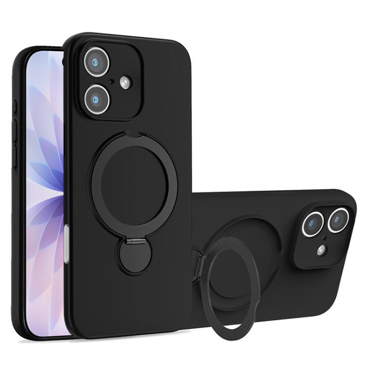 Liquid Silicone MagSafe Holder Phone Case, For iPhone 17 Pro Max, For iPhone 17 Pro, For iPhone 17, For iPhone Air