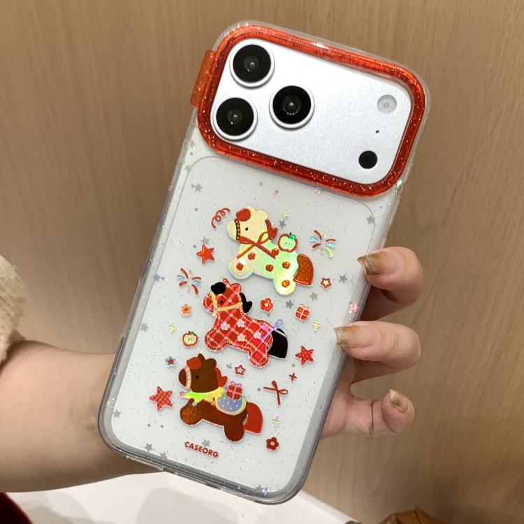 Fun Pony Pattern Lunar New Year Phone Case, For iPhone 17 Pro Max, For iPhone 17 Pro, For iPhone 17, For iPhone 16 Pro Max, For iPhone 16 Pro, For iPhone 16, For iPhone 15 Pro Max, For iPhone 15 Pro, For iPhone 15, For iPhone 14, For iPhone 14 Pro     ...