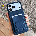 Square Folding Card Bag Holder Phone Case, For iPhone 17 Pro Max, For iPhone 17 Pro, For iPhone 17, For iPhone Air, For iPhone 16 Pro Max, For iPhone 16 Pro