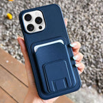 Square Folding Card Bag Holder Phone Case, For iPhone 14 Plus, For iPhone 14, For iPhone 14 Pro, For iPhone 14 Pro Max, For iPhone 13 Pro Max, For iPhone 13 Pro