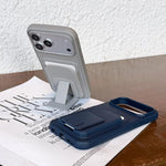 Square Folding Card Bag Holder Phone Case, For iPhone 17 Pro Max, For iPhone 17 Pro, For iPhone 17, For iPhone Air, For iPhone 16 Pro Max, For iPhone 16 Pro