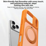 Skin-friendly Anti-Stain Rotating Holder Magnetic Armor Phone Case, For iPhone 17 Pro Max, For iPhone 17 Pro