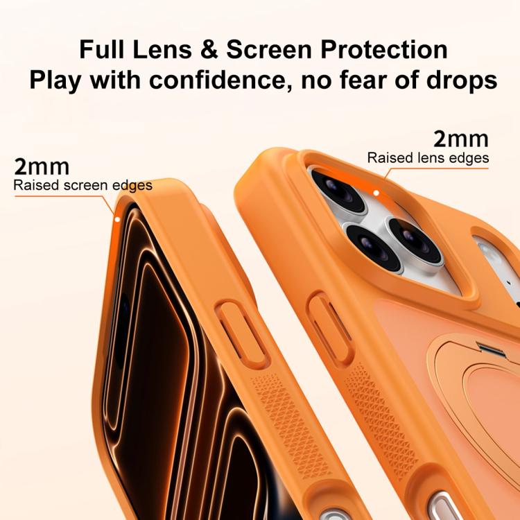 Skin-friendly Anti-Stain Rotating Holder Magnetic Armor Phone Case, For iPhone 17 Pro Max, For iPhone 17 Pro