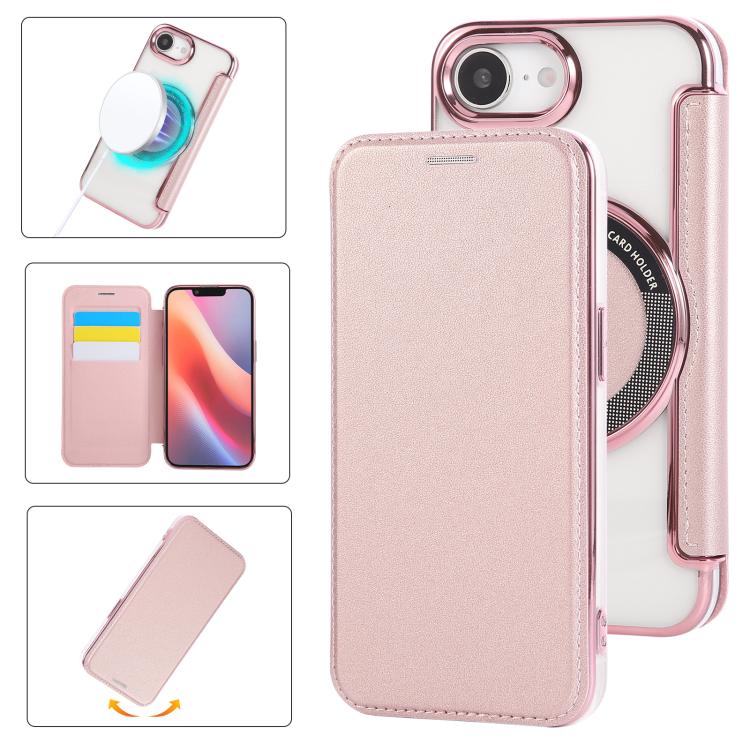 Ultra-thin Magnetic Plating Vegan Leather Phone Case, For iPhone 17 Pro Max, For iPhone 17 Pro, For iPhone 17, For iPhone Air, For iPhone 16e, For iPhone 16 Pro Max