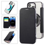 Ultra-thin Magnetic Plating Vegan Leather Phone Case, For iPhone 16 Pro, For iPhone 16 Plus, For iPhone 16, For iPhone 15 Pro Max, For iPhone 15 Pro, For iPhone 15 Plus / 14 Plus