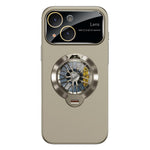Glaze PC Camera Window Gyro Kickstand Magnetic Phone Case, For iPhone 16 Plus, For iPhone 16, For iPhone 15 Pro Max, For iPhone 15 Pro, For iPhone 15 Plus, For iPhone 15