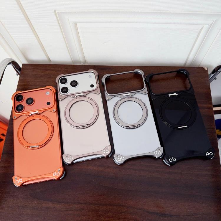 Jaguar Original Color Frameless 360 Rotation Holder Magnetic Phone Case, For iPhone 17 Pro Max, For iPhone 17 Pro