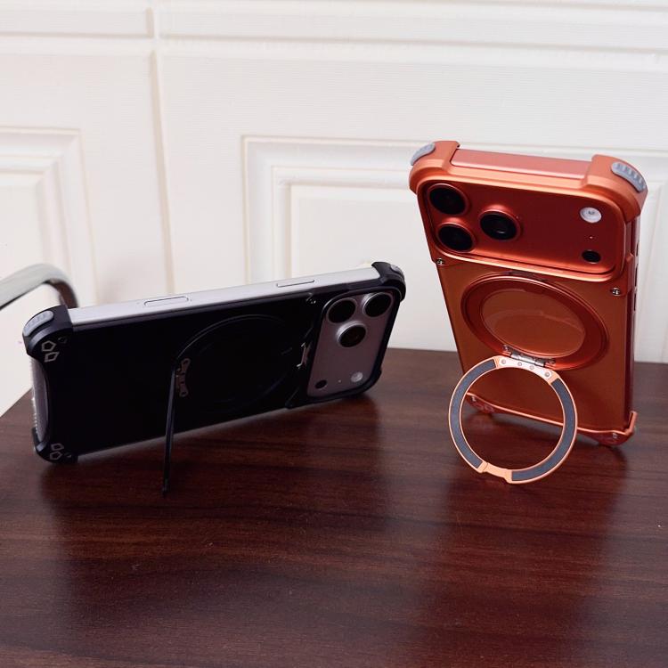 Jaguar Original Color Frameless 360 Rotation Holder Magnetic Phone Case, For iPhone 17 Pro Max, For iPhone 17 Pro
