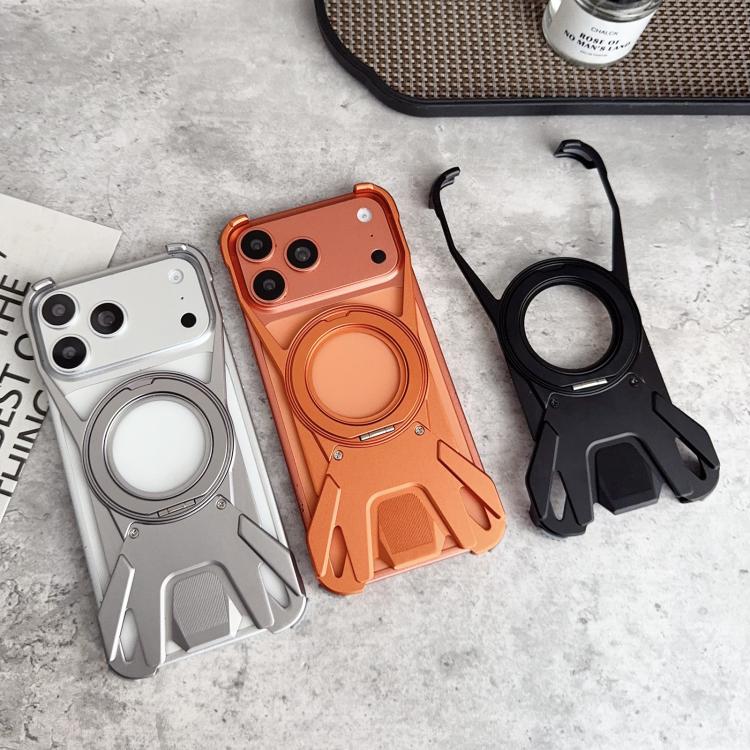 Racing Car Metal Frameless 360 Rotation Holder Magnetic Phone Case, For iPhone 17 Pro Max, For iPhone 17 Pro