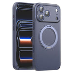 Vegan Leather Magnetic Phone Case with 360 Degrees Rotating Stand, For iPhone 17 Pro Max, For iPhone 17 Pro, For iPhone 17
