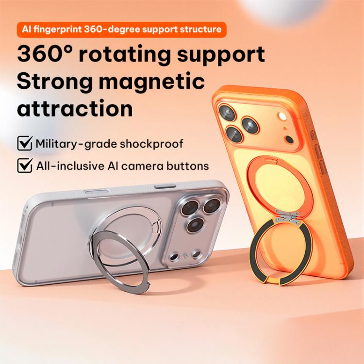 Vegan Leather Magnetic Phone Case with 360 Degrees Rotating Stand, For iPhone 17 Pro Max, For iPhone 17 Pro, For iPhone 17