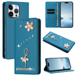 Ballet Girl Diamond Studded RFID Vegan Leather Phone Case, For iPhone 17e / 16e, For iPhone 17 Pro Max, For iPhone 17 Pro, For iPhone 17, For iPhone Air, For iPhone 16 Pro Max