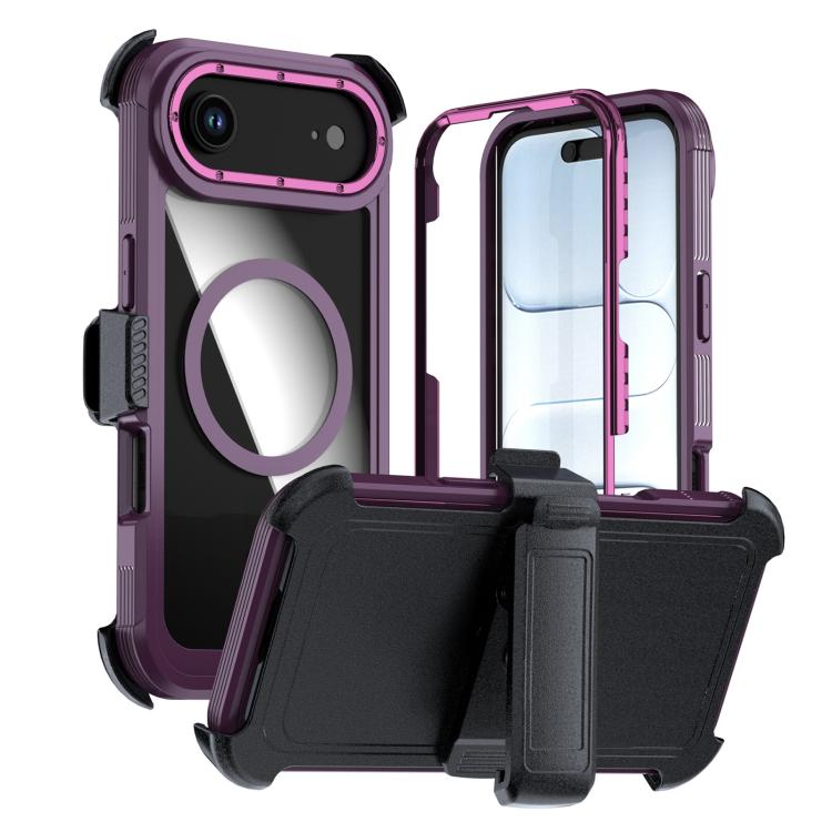 Acrylic Full Coverage Magnetic Phone Case with Back Clip, For iPhone 17 Pro Max, For iPhone 17 Pro, For iPhone 17, For iPhone Air, For iPhone 16 Pro Max, For iPhone 16 Pro