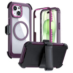 Acrylic Full Coverage Magnetic Phone Case with Back Clip, For iPhone 16 Plus, For iPhone 16, For iPhone 15 Pro Max, For iPhone 15 Pro, For iPhone 15 Plus / 14 Plus, For iPhone 15