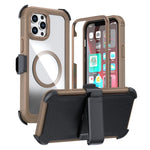 Acrylic Full Coverage Magnetic Phone Case with Back Clip, For iPhone 14 / 13, For iPhone 14 Pro, For iPhone 14 Pro Max, For iPhone 13 Pro Max, For iPhone 13 Pro, For iPhone 12 / 12 Pro