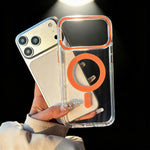 CICI-CITY Self-Healing Transparent IMD Magnetic Phone Case, For iPhone 17 Pro Max, For iPhone 17 Pro
