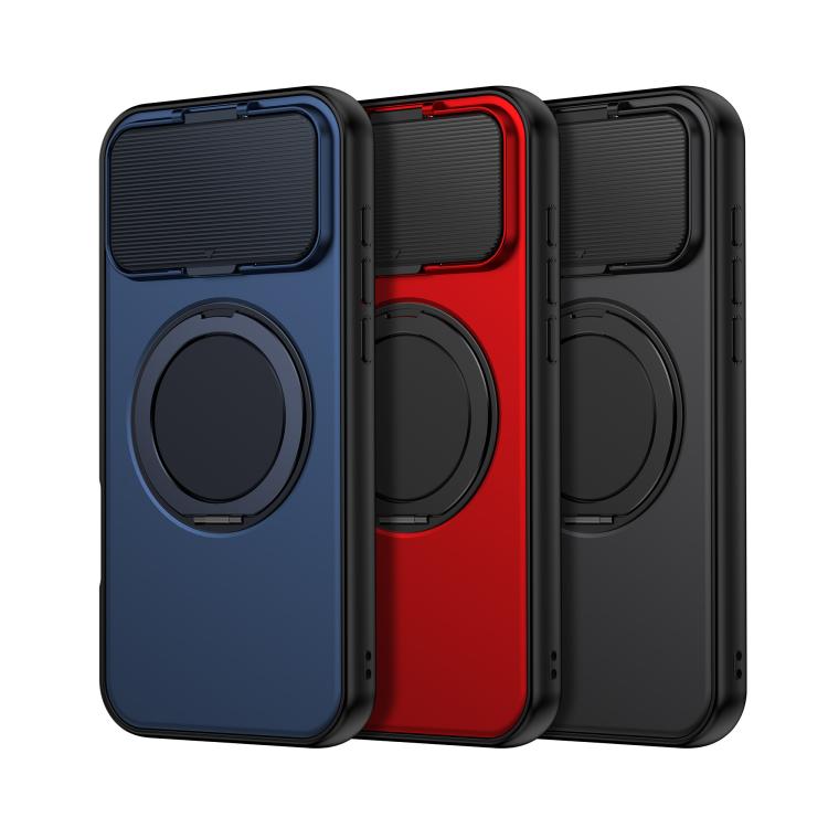 ShellGod Magnetic Rotation Holder Lens Shield PC TPU Hybrid Phone Case, For iPhone 18 Pro / 17 Pro, For iPhone 18 Pro Max / 17 Pro Max