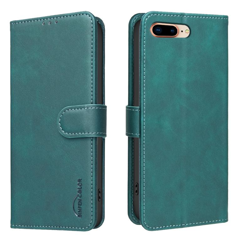 Solid Color Calfskin Texture RFID Vegan Leather Phone Case, For iPhone XS Max, For iPhone 6 Plus/7 Plus/8 Plus, For iPhone 6 / 7 / 8