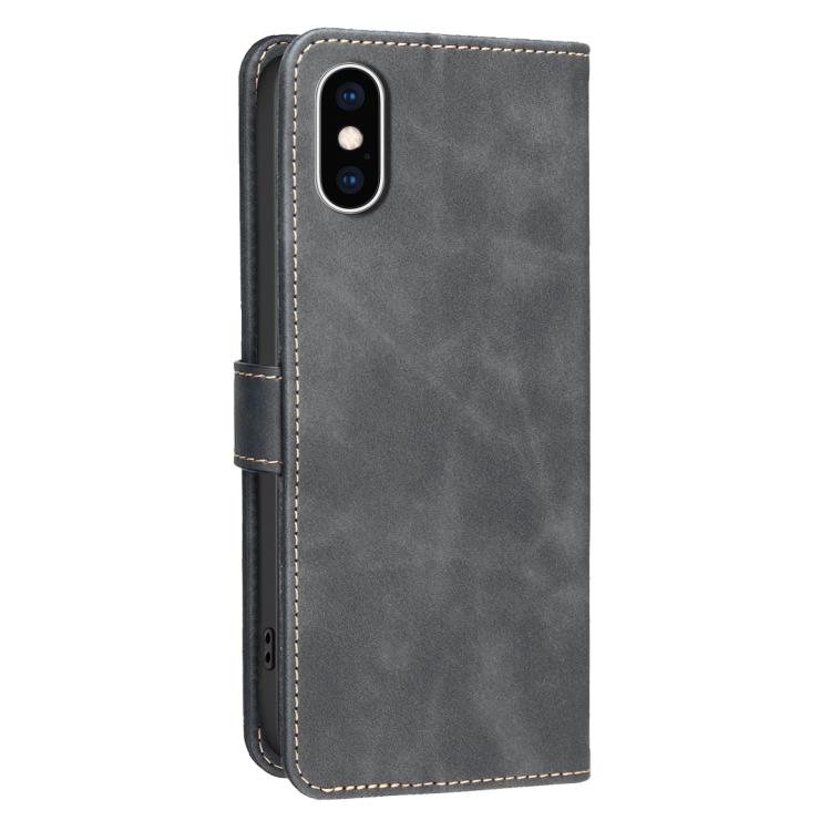 Solid Color Calfskin Texture RFID Vegan Leather Phone Case, For iPhone XS Max, For iPhone 6 Plus/7 Plus/8 Plus, For iPhone 6 / 7 / 8