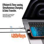 DUX DUCIS WLCM Series 27W Type-C to 8 Pin Transparent Gradient Braided Data Cable, Length: 1m, Type-C to 8 Pin