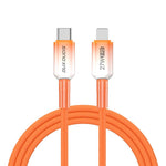 DUX DUCIS WLCM Series 27W Type-C to 8 Pin Transparent Gradient Braided Data Cable, Length: 1m, Type-C to 8 Pin