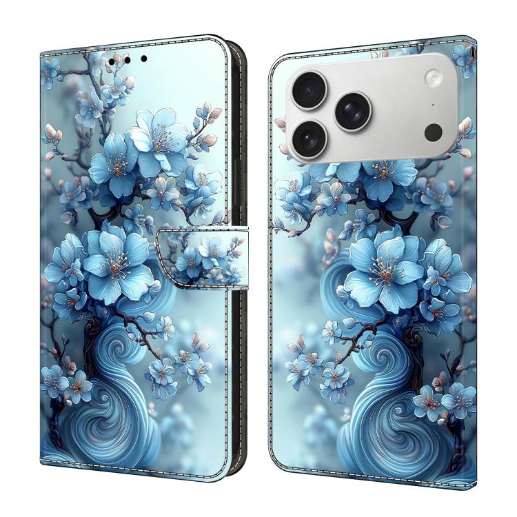 Crystal-Like Painted Vegan Leather Phone Case, For iPhone 17e / 16e, For iPhone 17 Pro Max, For iPhone 17 Pro, For iPhone 17