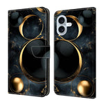 Crystal-Like Painted Vegan Leather Phone Case, For iPhone 17e / 16e, For iPhone 17 Pro Max, For iPhone 17 Pro, For iPhone 17