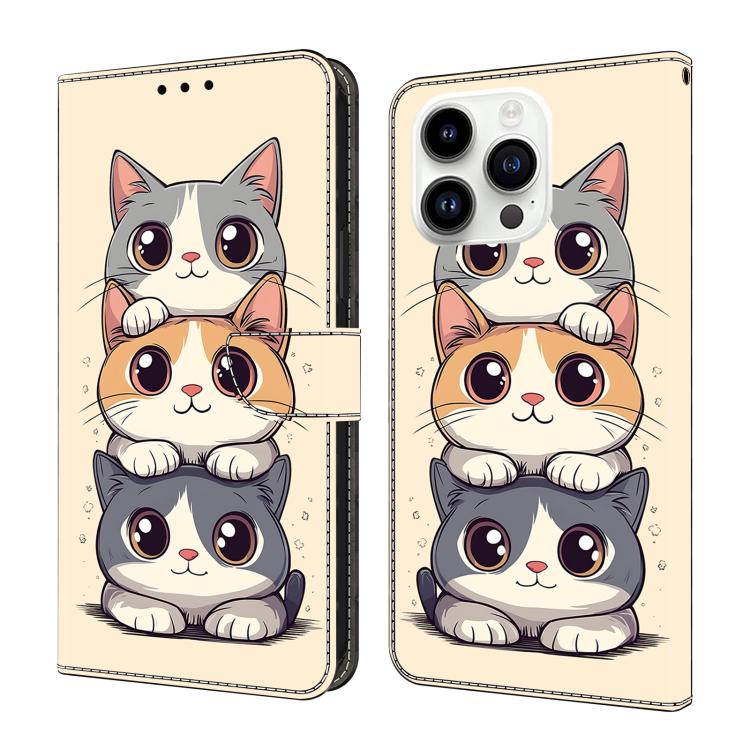 Crystal-Like Painted Vegan Leather Phone Case, For iPhone 15 Pro Max, For iPhone 15 Pro, For iPhone 14 / 13, For iPhone 14 Pro