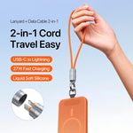 DUX DUCIS LCBA Series 27W Type-C to 8 Pin Lanyard Fast Charging Data Cable, Length: 30cm, Type-C to 8 Pin