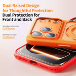 Large Hole Frosted Skin-Feel Magnetic Holder Phone Case with AI Shutter Button, For iPhone 17 Pro Max, For iPhone 17 Pro