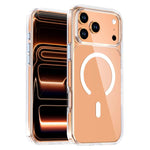 Crystal Transparent Magnetic Phone Case, For iPhone 17 Pro Max, For iPhone 17 Pro
