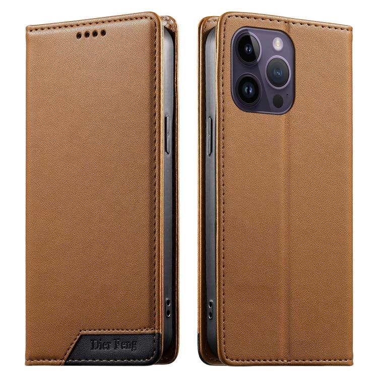 Dierfeng Splicing Strong Magnetic RFID Vegan Leather Phone Case, For iPhone 14 Pro Max, For iPhone SE 2022 / SE 2020 / 8 / 7, For iPhone 13 Pro Max, For iPhone 13 Pro, For iPhone 13 mini, For iPhone 12 / 12 Pro, For iPhone 12 Pro Max, For iPhone 12 mini