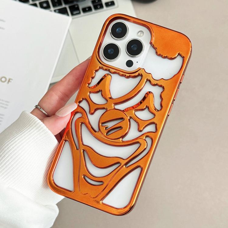 Electroplated Hollow Out Clown Heat Dissipation TPU Phone Case, For iPhone 17 Pro Max, For iPhone 17 Pro, For iPhone 17, For iPhone 16 Pro Max, For iPhone 16 Pro, For iPhone 16