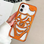 Electroplated Hollow Out Clown Heat Dissipation TPU Phone Case, For iPhone 17 Pro Max, For iPhone 17 Pro, For iPhone 17, For iPhone 16 Pro Max, For iPhone 16 Pro, For iPhone 16