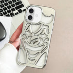 Electroplated Hollow Out Clown Heat Dissipation TPU Phone Case, For iPhone 17 Pro Max, For iPhone 17 Pro, For iPhone 17, For iPhone 16 Pro Max, For iPhone 16 Pro, For iPhone 16