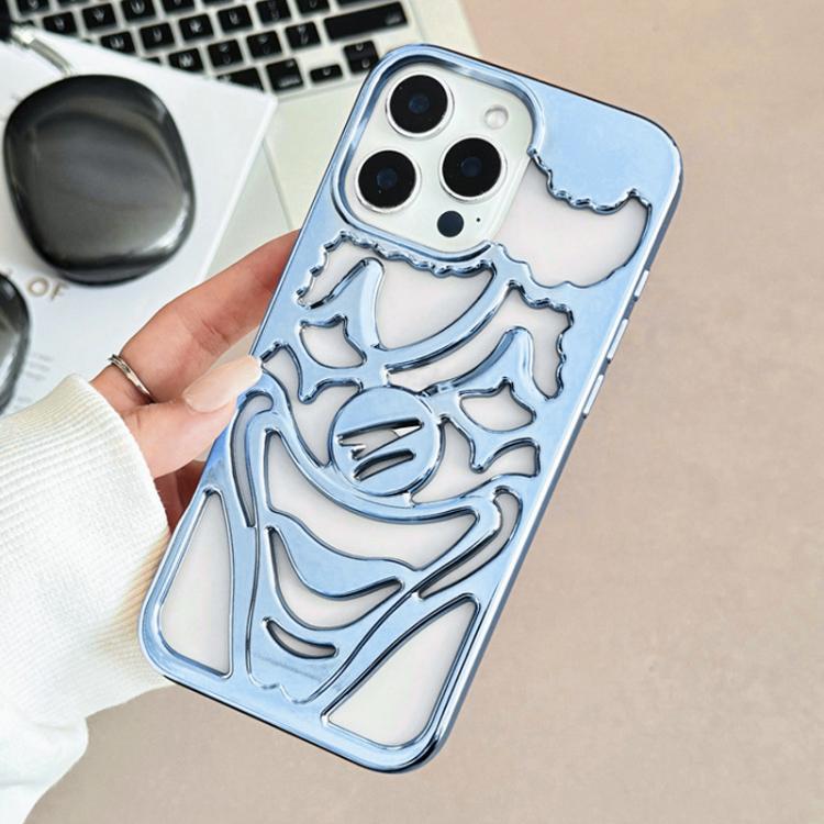 Electroplated Hollow Out Clown Heat Dissipation TPU Phone Case, For iPhone 15 Pro Max, For iPhone 15 Pro, For iPhone 15, For iPhone 14, For iPhone 14 Pro, For iPhone 14 Pro Max