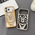 Electroplated Hollow Out Clown Heat Dissipation TPU Phone Case, For iPhone 15 Pro Max, For iPhone 15 Pro, For iPhone 15, For iPhone 14, For iPhone 14 Pro, For iPhone 14 Pro Max