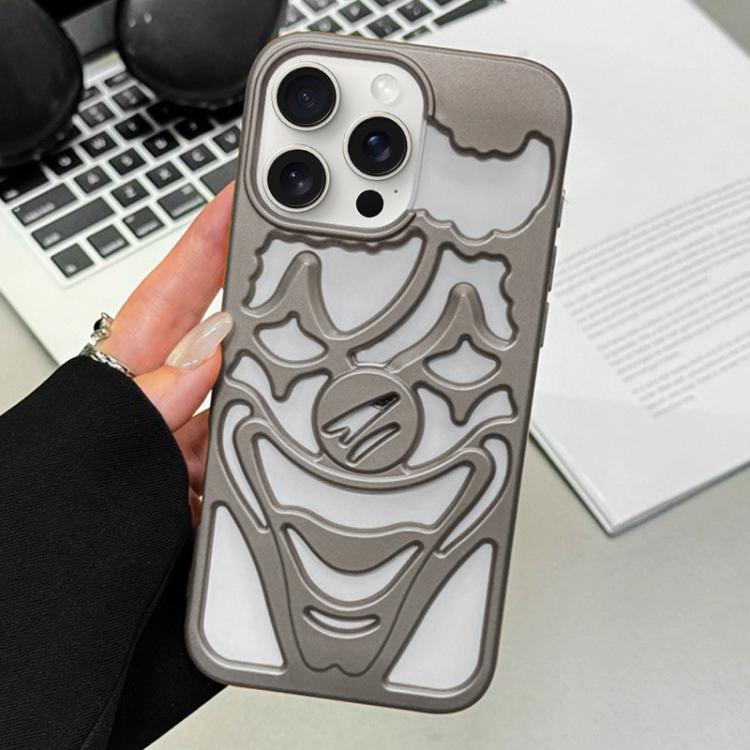 Oil Spraying Hollow Out Clown Heat Dissipation TPU Phone Case, For iPhone 15 Pro Max, For iPhone 15 Pro, For iPhone 15, For iPhone 14, For iPhone 14 Pro, For iPhone 14 Pro Max