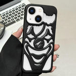 Oil Spraying Hollow Out Clown Heat Dissipation TPU Phone Case, For iPhone 15 Pro Max, For iPhone 15 Pro, For iPhone 15, For iPhone 14, For iPhone 14 Pro, For iPhone 14 Pro Max