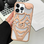 Oil Spraying Hollow Out Clown Heat Dissipation TPU Phone Case, For iPhone 15 Pro Max, For iPhone 15 Pro, For iPhone 15, For iPhone 14, For iPhone 14 Pro, For iPhone 14 Pro Max