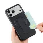 Skin Feel Holder Card Slot Magnetic Phone Case, For iPhone 17 Pro Max, For iPhone 17 Pro, For iPhone 17, For iPhone Air, For iPhone 16 Pro Max, For iPhone 16 Pro, For iPhone 16, For iPhone 15 Pro Max