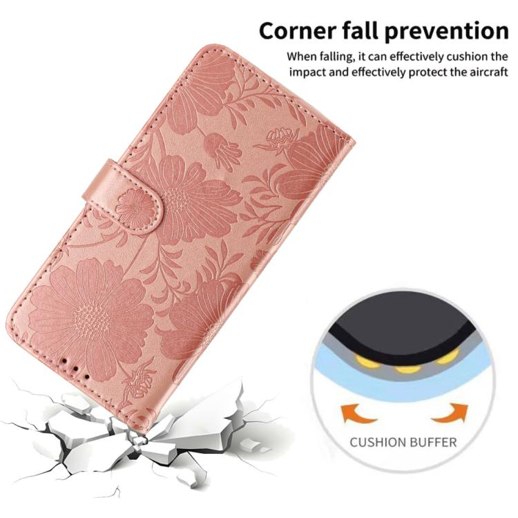 Sunflower Embossed Vegan Leather Phone Case with Small Black Rope, For iPhone 14 Pro Max, For iPhone 13 Pro Max, For iPhone 13 Pro, For iPhone 13, For iPhone 12 / 12 Pro, For iPhone 12 Pro Max, For iPhone 11 Pro Max, For iPhone 11