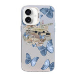 Butterfly Pattern Silver Plating PC Hybrid TPU Phone Case, For iPhone 17e / 16e, For iPhone 17 Pro Max, For iPhone 17 Pro, For iPhone 17, For iPhone Air, For iPhone 16 Pro Max