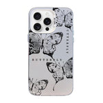 Butterfly Pattern Silver Plating PC Hybrid TPU Phone Case, For iPhone 17e / 16e, For iPhone 17 Pro Max, For iPhone 17 Pro, For iPhone 17, For iPhone Air, For iPhone 16 Pro Max