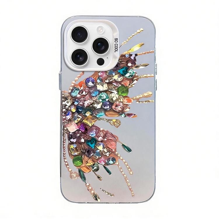 Butterfly Pattern Silver Plating PC Hybrid TPU Phone Case, For iPhone 17e / 16e, For iPhone 17 Pro Max, For iPhone 17 Pro, For iPhone 17, For iPhone Air, For iPhone 16 Pro Max