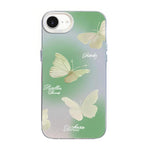 Butterfly Pattern Silver Plating PC Hybrid TPU Phone Case, For iPhone 15, For iPhone 14 Plus, For iPhone 14, For iPhone 14 Pro, For iPhone 14 Pro Max, For iPhone SE 2022 / SE 2020