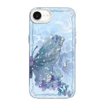 Butterfly Pattern Silver Plating PC Hybrid TPU Phone Case, For iPhone 15, For iPhone 14 Plus, For iPhone 14, For iPhone 14 Pro, For iPhone 14 Pro Max, For iPhone SE 2022 / SE 2020