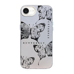 Butterfly Pattern Silver Plating PC Hybrid TPU Phone Case, For iPhone 15, For iPhone 14 Plus, For iPhone 14, For iPhone 14 Pro, For iPhone 14 Pro Max, For iPhone SE 2022 / SE 2020